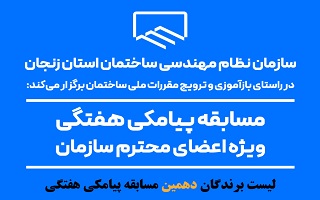 اعلام نتایج قرعه کشی دهمین مسابقه پیامکی هفتگی